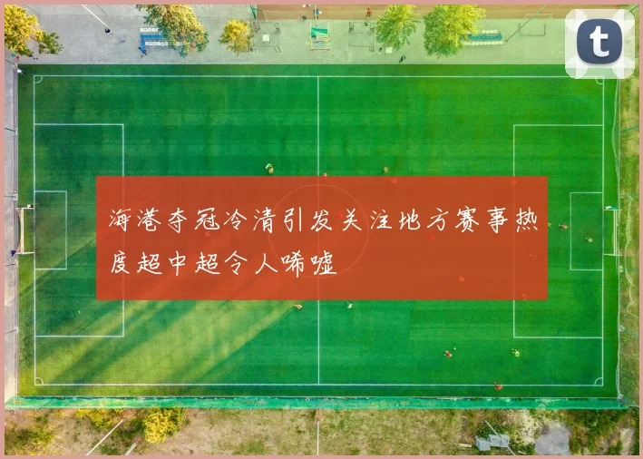 海港夺冠冷清引发关注地方赛事热度超中超令人唏嘘